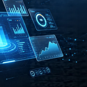 High-Tech Corporate Data Visualization Dashboard UI Component Library