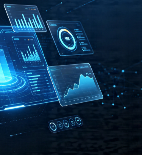 High-Tech Corporate Data Visualization Dashboard UI Component Library