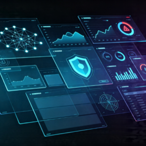 Geek-style Network Performance & System Monitoring Dashboard UI Template (PC)