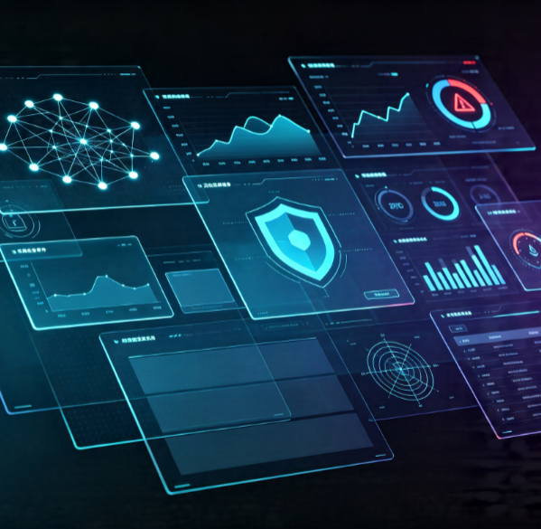 Geek-style Network Performance & System Monitoring Dashboard UI Template (PC)