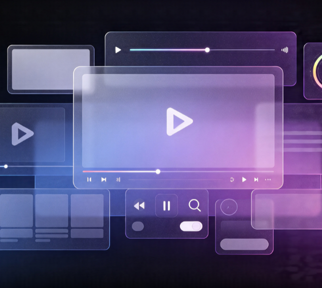 Immersive Universal Video Player / Streaming Platform Desktop UI Design Template