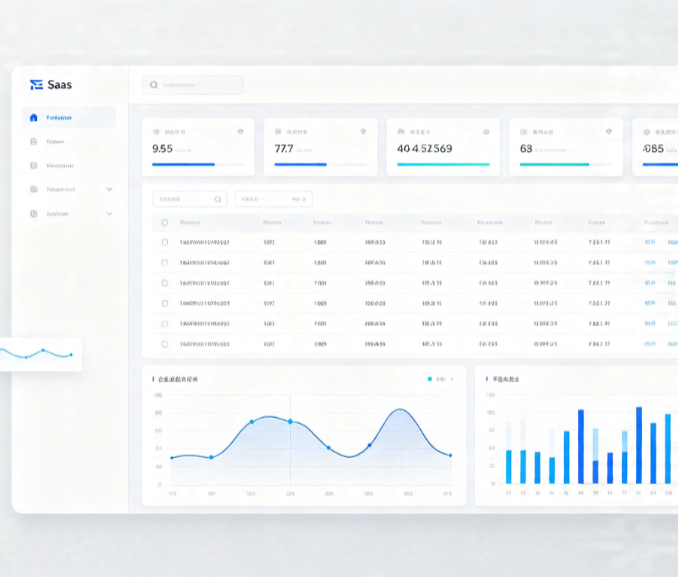 Modern Minimalist Business Backend Management System: High-Fidelity UI Templates
