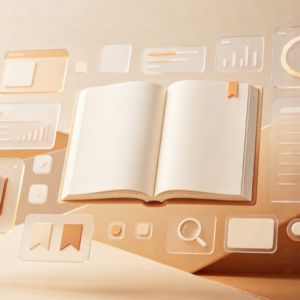 Immersive E-book Reading & Literature Management Desktop UI Template
