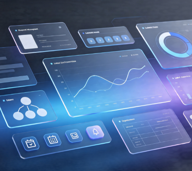 HR Management System UI Template (Desktop) – Organizational Structure & Payroll
