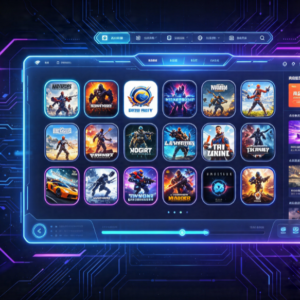 3D-Style PC Game Platform/Launcher Client UI Design Template